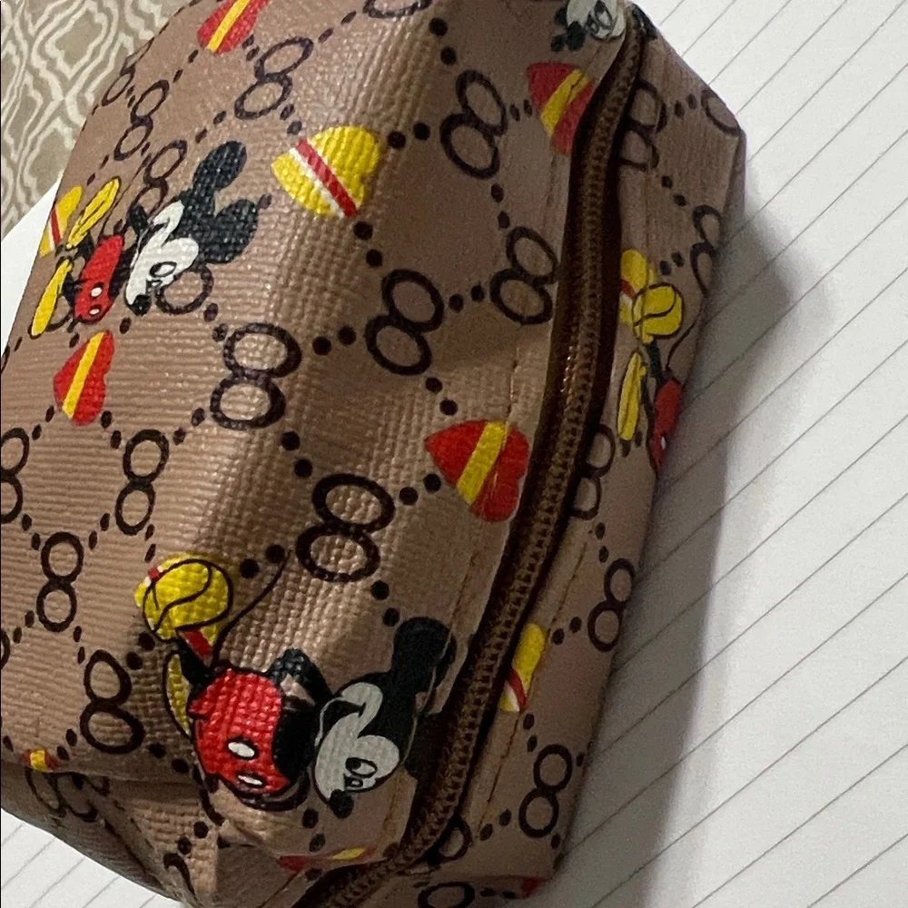 Mickey Mouse Brown Keychain Pouch